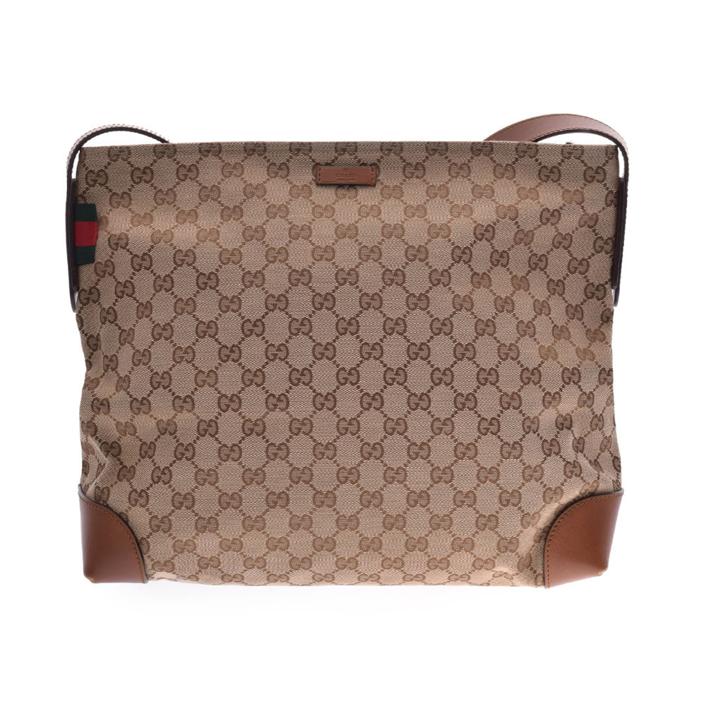 GUCCI グッチ  ベージュ ユニセックス GGキャンバス ショルダーバッグ 308930  中古