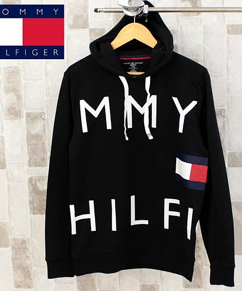 TOMMY HILFIGER トミー ヒルフィガー ビッグロゴ スウェットパーカー フーディ プルオーバー パーカー メンズ トップス 長袖