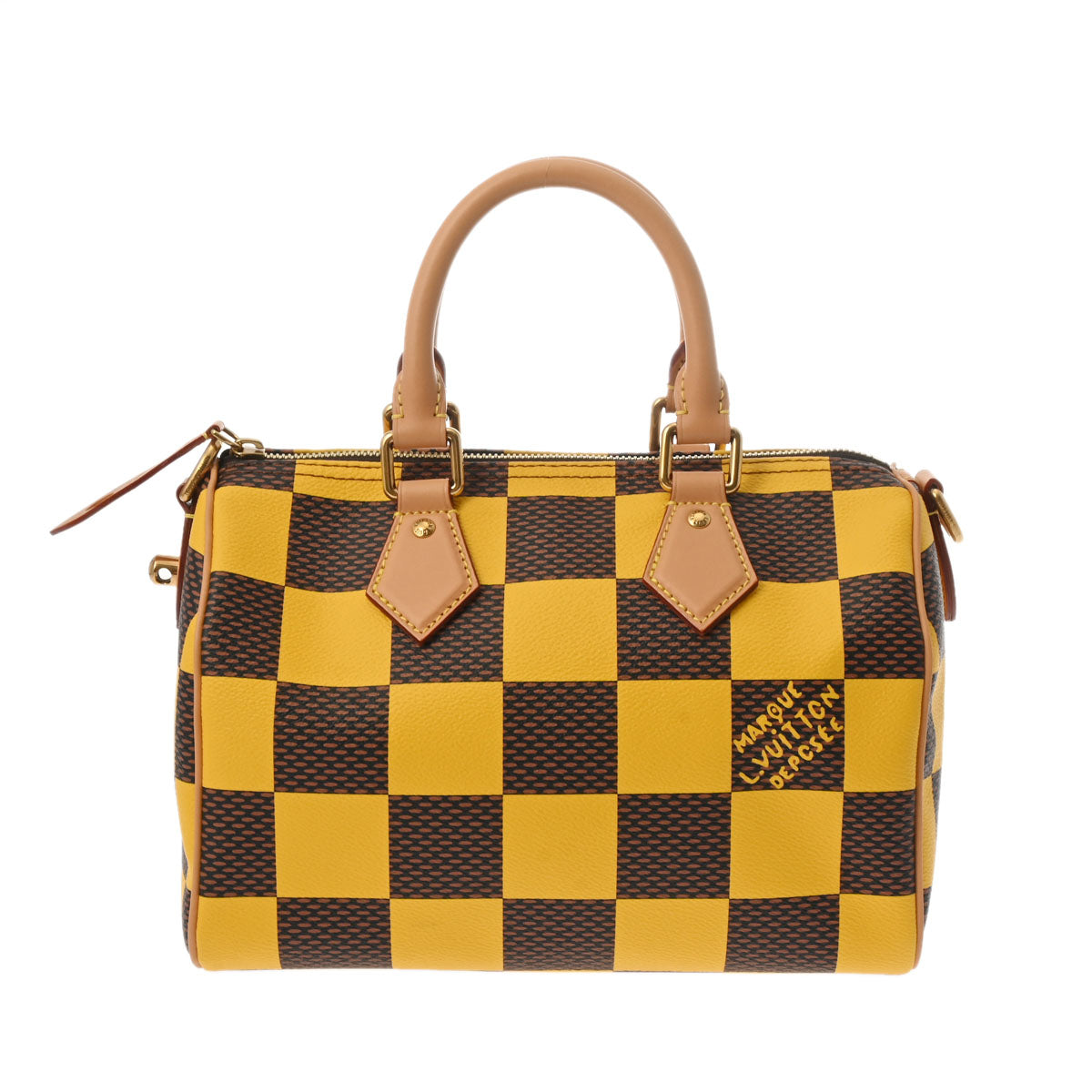 LOUIS VUITTON ルイヴィトン ダミエポップ スピーディバンドリエール 25 イエロー N40584 メンズ ダミエポップキャンバス ショルダーバッグ 未使用 