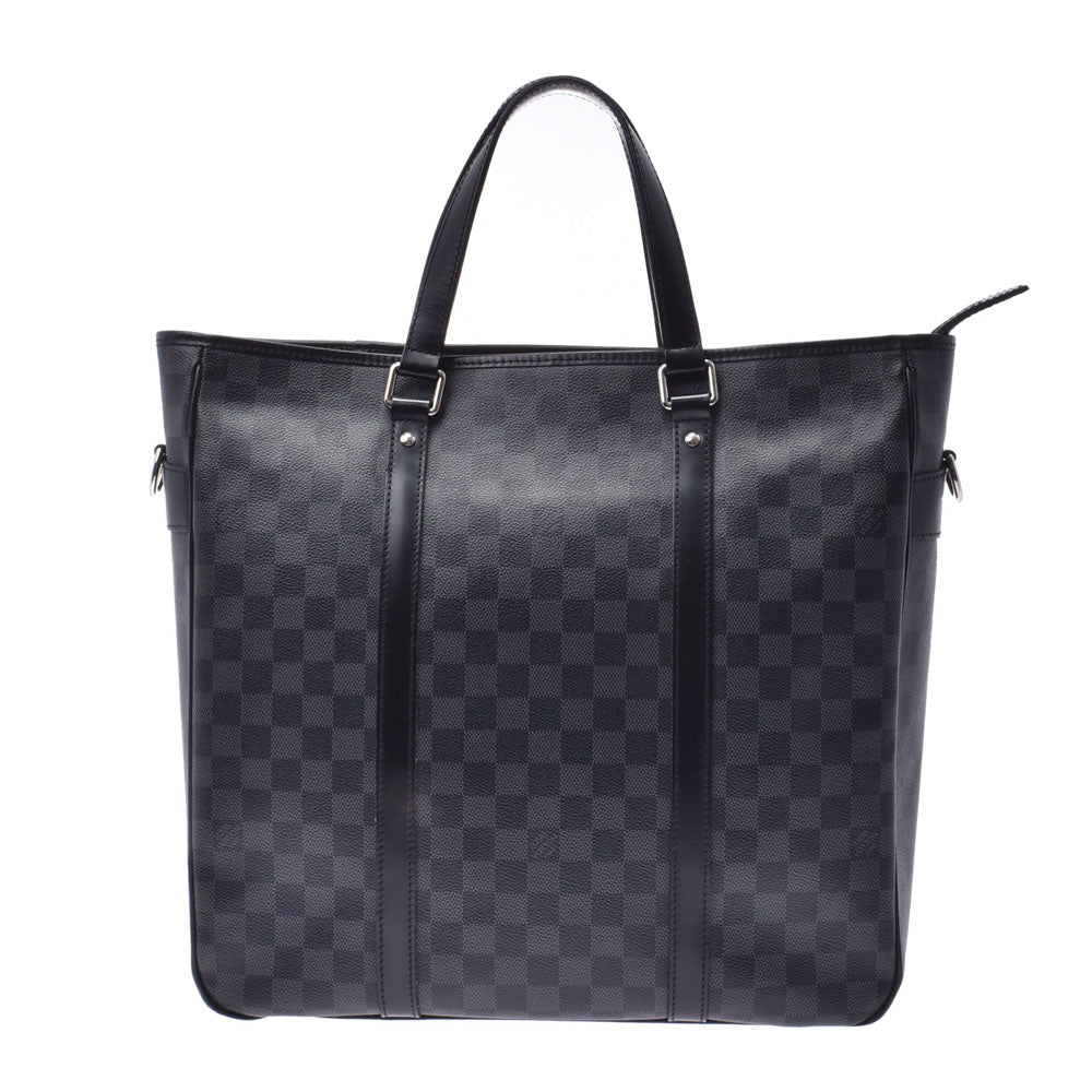 LOUIS VUITTON ルイヴィトングラフィット タダオ  黒 メンズ ダミエグラフィットキャンバス 2WAYバッグ N51192  中古