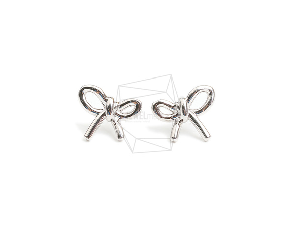 ERG-2140-R【2個入り】リボンピアス,Rope Ribbon Earring/13mm X 22mm