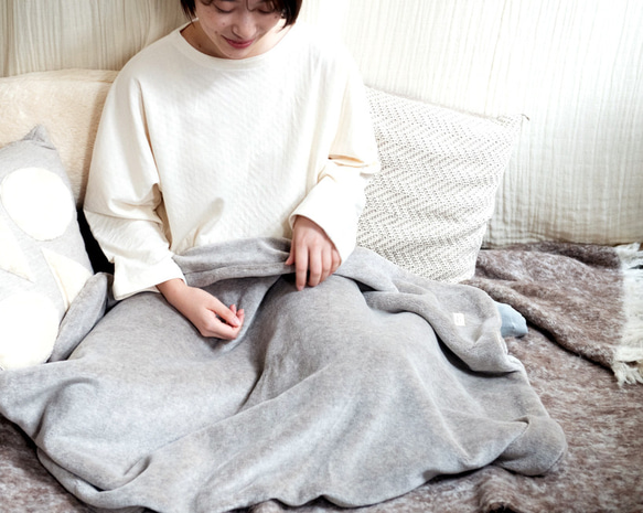 Organic Cotton Fur ブランケット【表側ヤク混ファー×裏側ヤク混ファー】