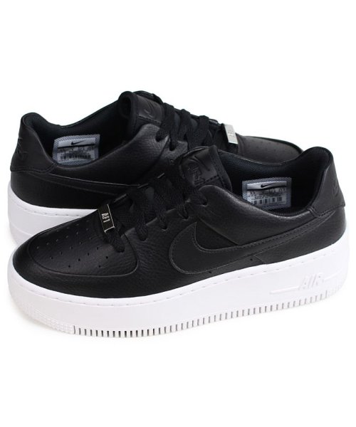 NIKE WMNS AIR FORCE 1 SAGE LOW AF1 ナイキ エアフォース1 スニーカー レディース ブラック AR5339－002 [1/10