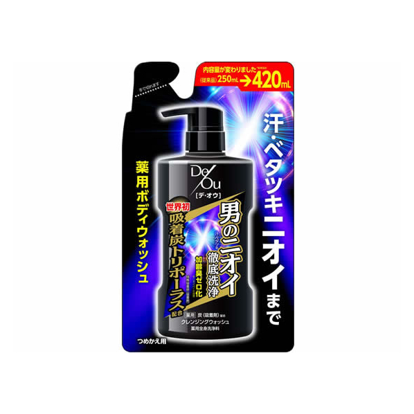 ロート製薬 デ・オウ 薬用クレンジングウォッシュ つめかえ用 420mL F359018