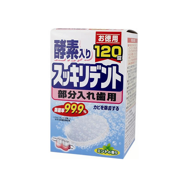 ライオンケミカル スッキリデント入れ歯洗浄剤 部分用120錠 F034960-49110010