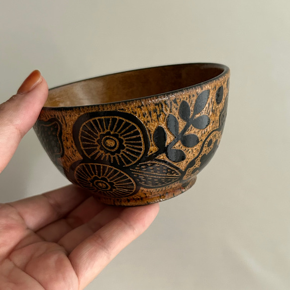 『carving bowl』 - brown A-