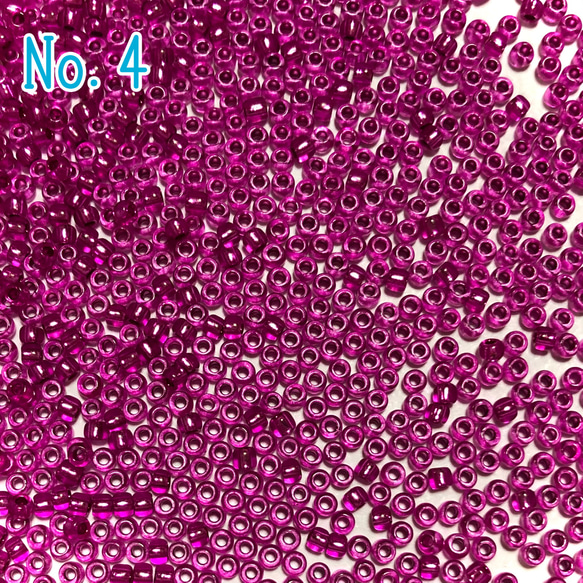 ガラスビーズ 丸小 (No.4) 内側銀メッキ