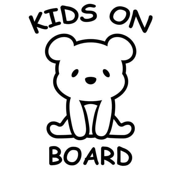 カッティングシート クマ 熊 kids on board キッズ ステッカー