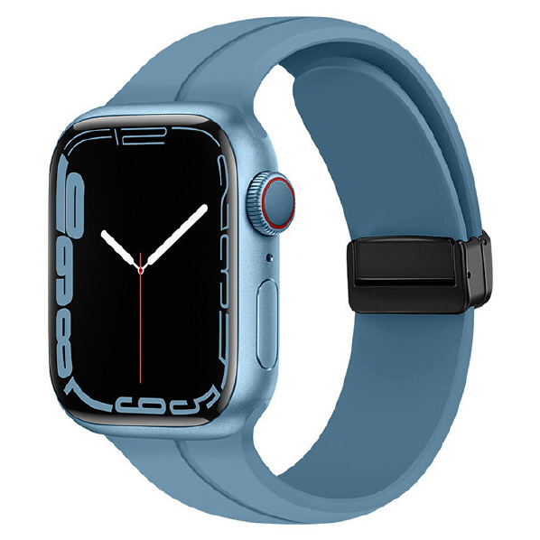 GAACAL Apple Watch Series 1-8/SE1-2 [38/40/41mm]用マグネット式シリコンバンド ブルー W00302BA