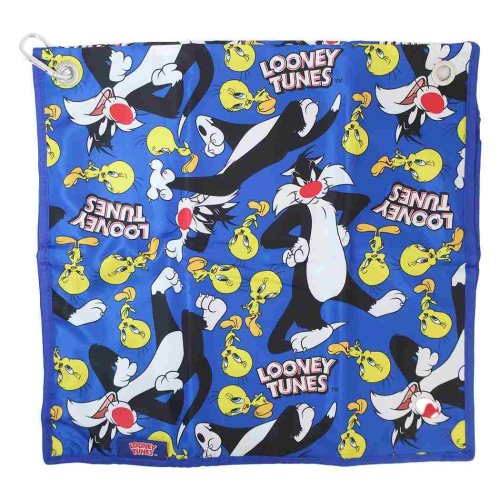 ルーニーテューンズ ハンドタオル レインタオルL ルーニーパターン LOONEY TUNES 丸眞 ゴルフ雑貨 キャラクター グッズ