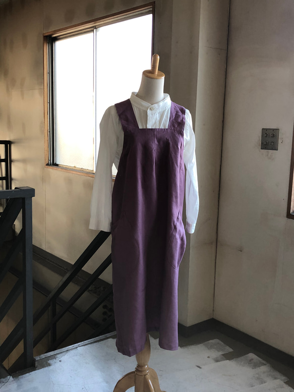 Linen Smock Cross Back apron /バッククロスエプロン