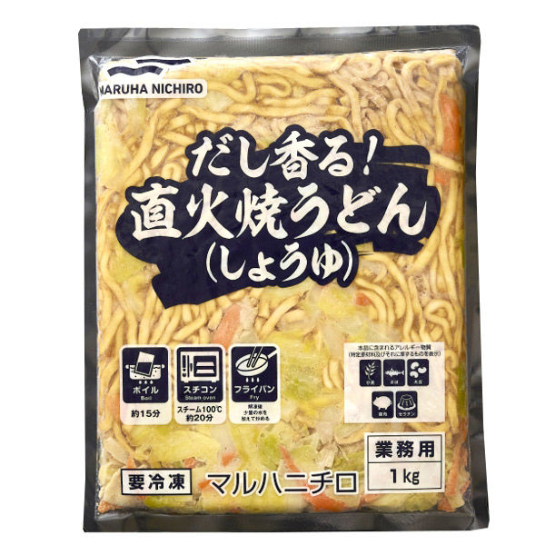 「業務用」 マルハニチロ だし香る！直火焼うどん（しょうゆ） 62160 1kg×6袋×2ケース（直送品）