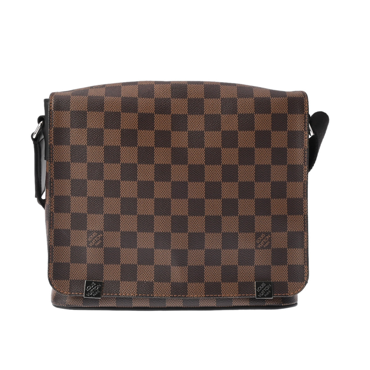 LOUIS VUITTON ルイヴィトン ダミエ ディストリクトPM NM ブラウン N41031 メンズ ダミエキャンバス ショルダーバッグ Aランク 中古 