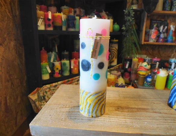 candle　tall円柱wide6.5ｃｍ　ｄ3359