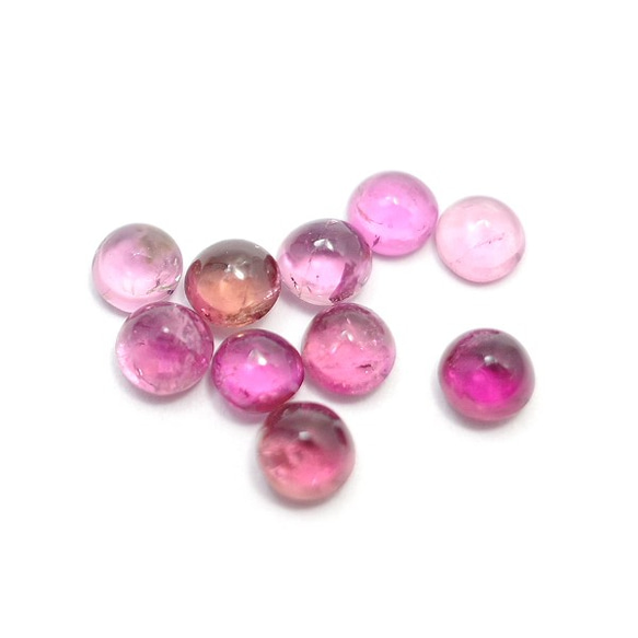 天然石 ルース 卸売　ピンクトルマリン（Pink Tourma）　ラウンドカボション　3mm　ptm-rc