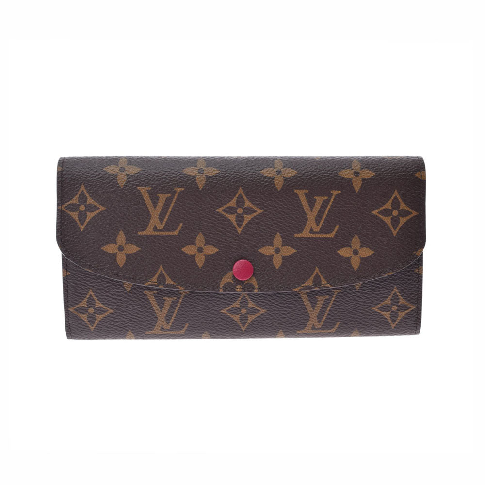 LOUIS VUITTON ルイヴィトン モノグラム ポルトフォイユ エミリー フューシャ M60697 ユニセックス モノグラムキャンバス 長財布 未使用 