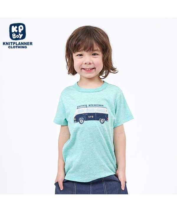 ケーピーボーイ/KPBOY(ケーピーボーイ)【日本製】車アップリケデザートコットン天竺半袖Tシャツ･･･