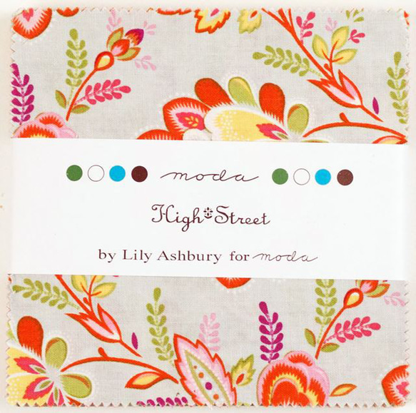 「High Street」moda Charm Pack (カットクロス42枚）Lily Ashbury