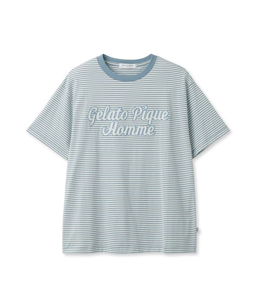 GELATO PIQUE HOMME/【HOMME】チェーンステッチロゴボーダーTシャツ