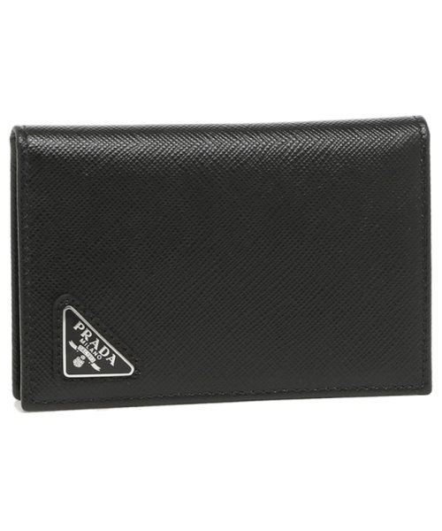 プラダ カードケース メンズ SAFFIANO TRIANGOLO PRADA 2MC101 QHH F0002 ブラック