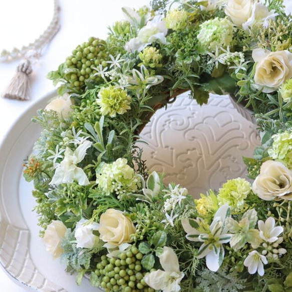 ＜送料無料＞&White Wreath 35cm