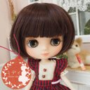 ミディブライス ウィッグ おかっぱボブ ローズブラウン 10インチ/ドール Blythe