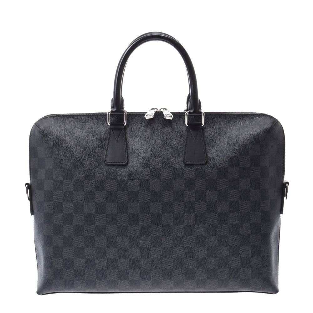 LOUIS VUITTON ルイヴィトン ダミエ グラフィット PDJ ポルトドキュマンジュール 黒 N48224 メンズ ダミエグラフィットキャンバス ビジネスバッグ Aランク 中古 