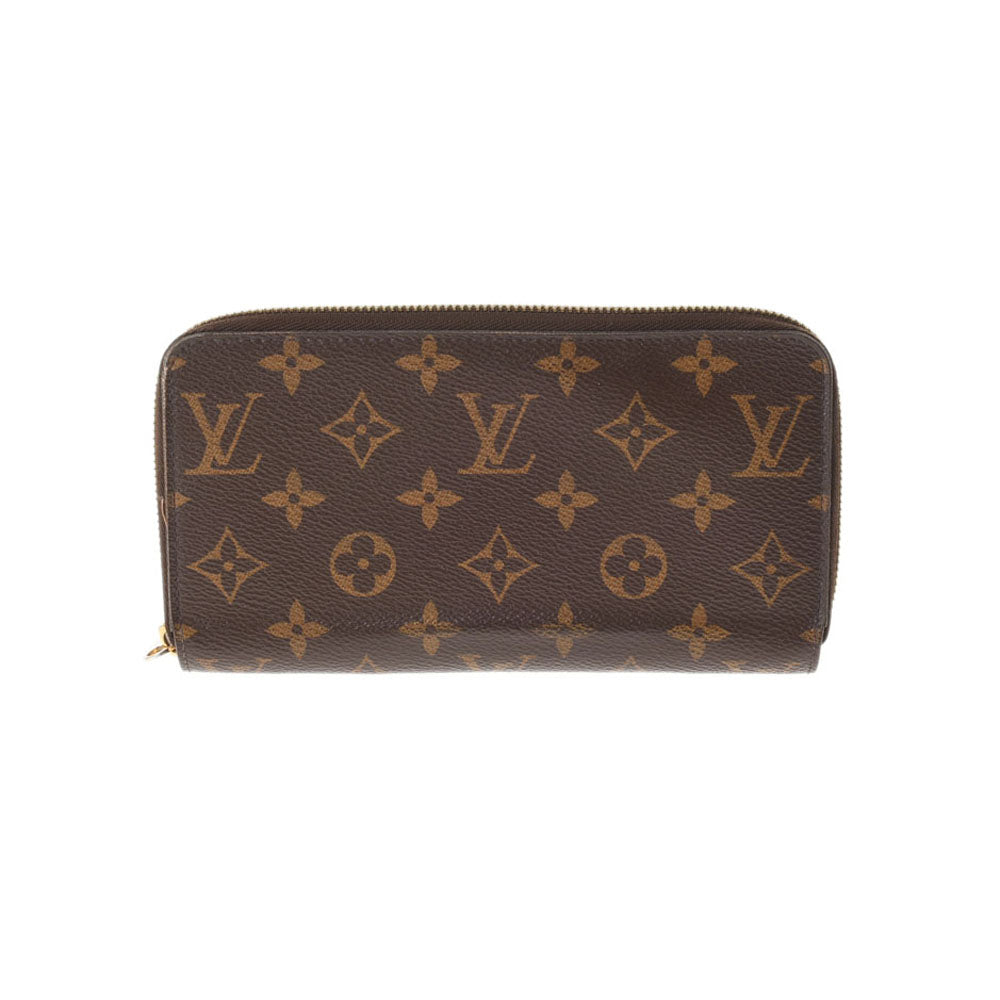 LOUIS VUITTON ルイヴィトン モノグラム ジッピーウォレット  ブラウン M42616 ユニセックス モノグラムキャンバス 長財布 Bランク 中古 