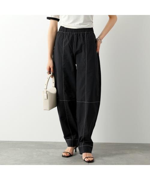 GANNI カーブパンツ Cotton Crepe Elasticated Curve Pants