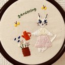 刺繍枠飾り　gardening