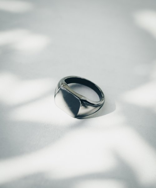 【CM】【CALM0004】【CALM（カーム）】BRASS Square Signet Ring