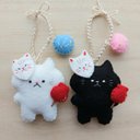 気分は夏祭り♪　猫のマスコット　【7/10まで受付☆受注販売】