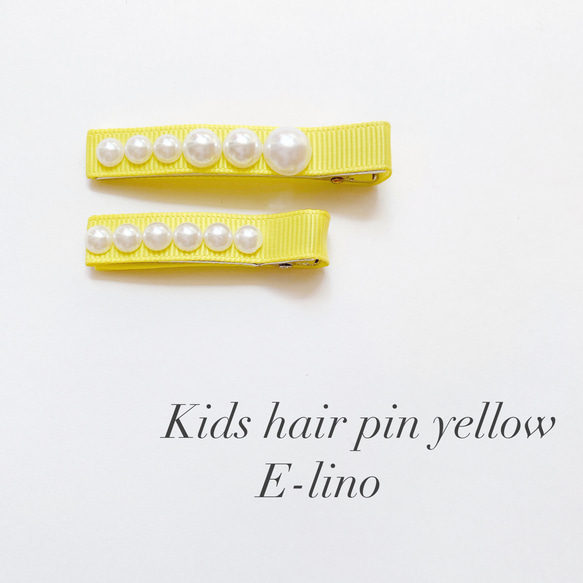 kids hair pin yellow