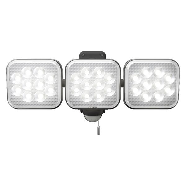 ムサシ ライテックス LED-AC3042 14W×3灯 LEDセンサーライト 1台（直送品）