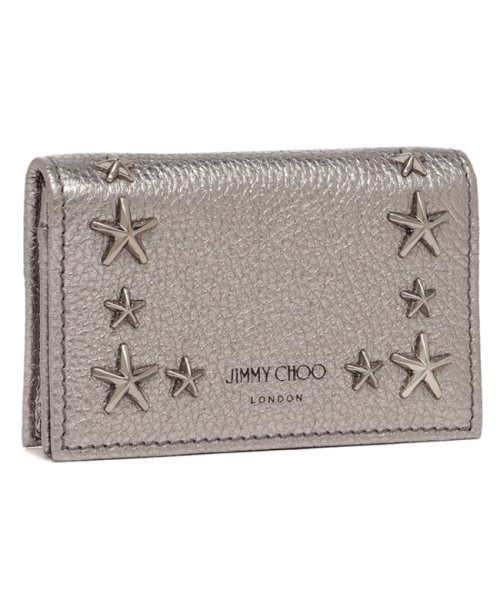 ジミーチュウ カードケース ネッロ シルバー レディース JIMMY CHOO NELLOUUR 14503795