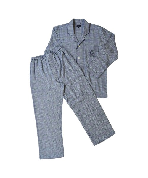 ニューヨーカーホーム NEWYORKER HOME ルームウェア 上下 メンズ パジャマ 長袖 前開き TAILORED PAJAMAS グレー レッド ブルー