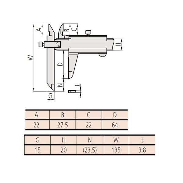 ミツトヨ オフセットノギス (536ー103) メーカー校正証明書+トレサビリティ体系図 【NT10ー30】 NT10-30 1セット（直送品）