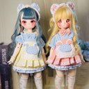 ドール服 4点セット1/6サイズ1/4サイズbjd1/4ドール衣装