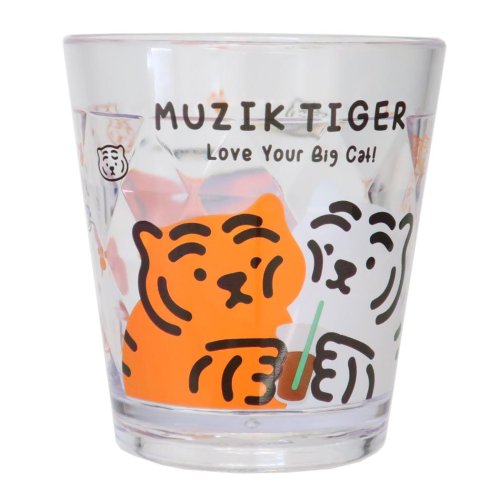 MUZIK TIGER ムジークタイガー プラコップ キラキラクリアカップ クリア ケイカンパニー プラカップ 子供 ギフト キャラクター グッズ