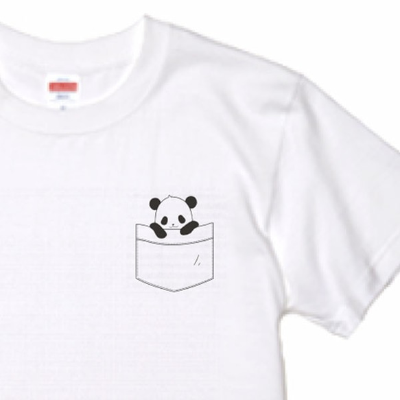 ワンポイントポケットパンダTシャツ