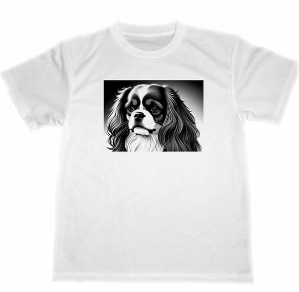 キャバリア　ドライ　Tシャツ　イラスト　犬　ペット　グッズ　キャバリア・キング・チャールズ・スパニエル　Cavalier