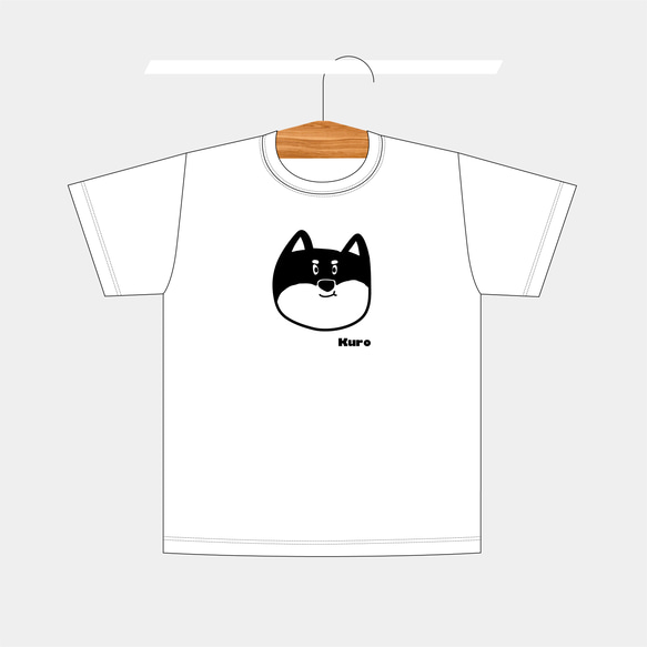 黒柴 柴犬【名入れ】日本犬 秋田犬 甲斐犬 豆柴 犬 わんちゃん グッズ tシャツ  tシャツ ペット 動物