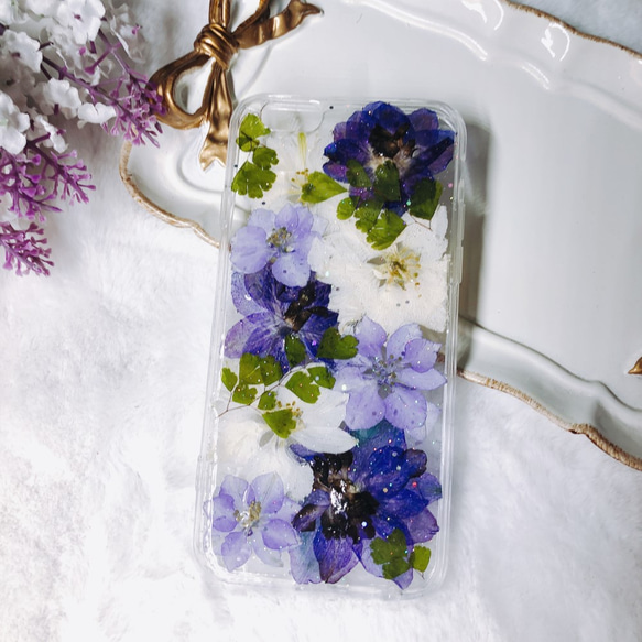 全機種対応iPhone Xperia Galaxy スマホケース  押し花ケース 人気 押し花 ❀ケース 花束 花物語