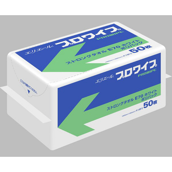 【不織布ウエス】 大王製紙 エリエール Eプロワイプ ストロングタオルE70 50枚 1ケース（900枚：50枚入×18パック）