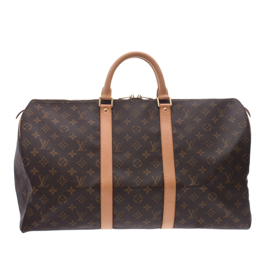 LOUIS VUITTON ルイヴィトン モノグラム キーポル50 ブラウン M41426 ユニセックス モノグラムキャンバス ボストンバッグ ABランク 中古 