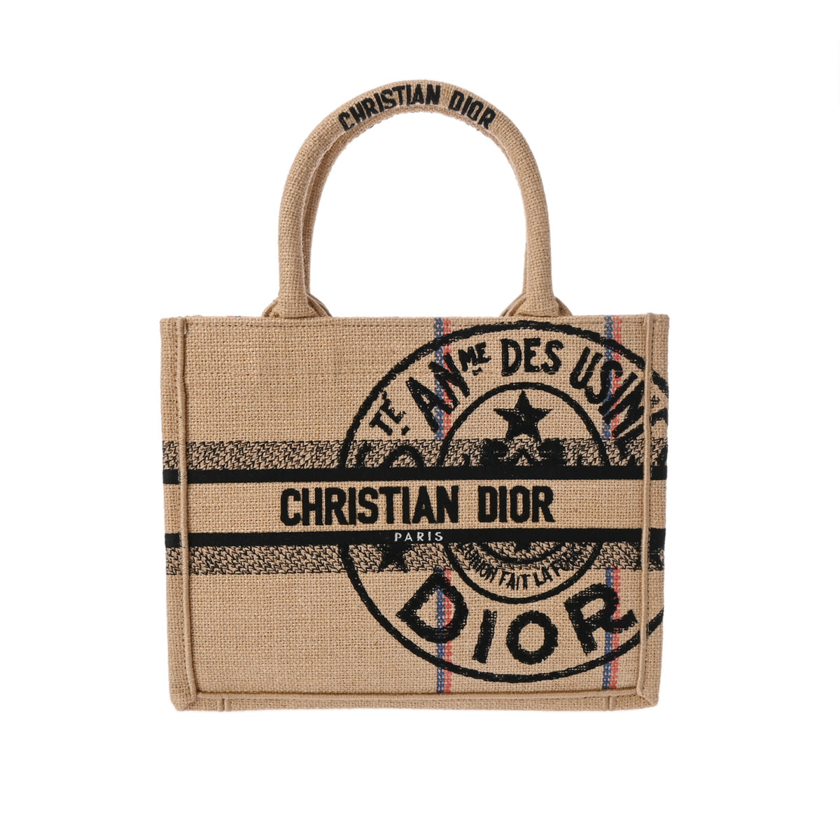 CHRISTIAN DIOR クリスチャンディオール ブックトート 27 ベージュ - レディース キャンバス ハンドバッグ Aランク 中古 