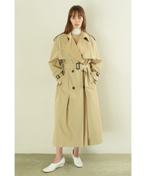 LAYER LONG TRENCH COAT