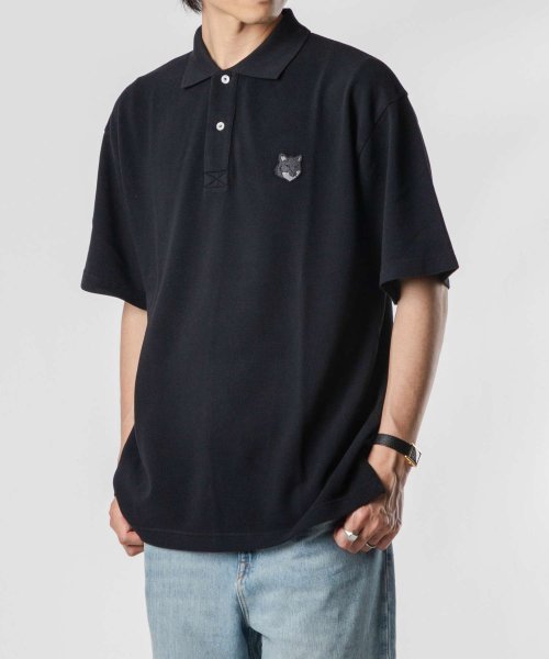 メゾンキツネ MAISON KITSUNE MM00202KJ7010 ポロシャツ BOLD FOX HEAD PATCH OVERSIZE POLO メンズ