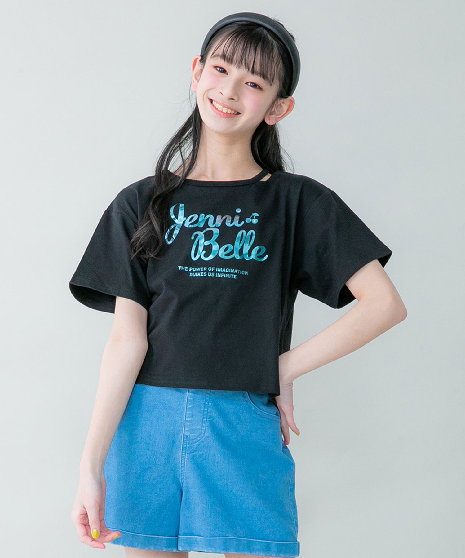 ジェニィベル/【WEB限定】防蚊ネックスリットTシャツ