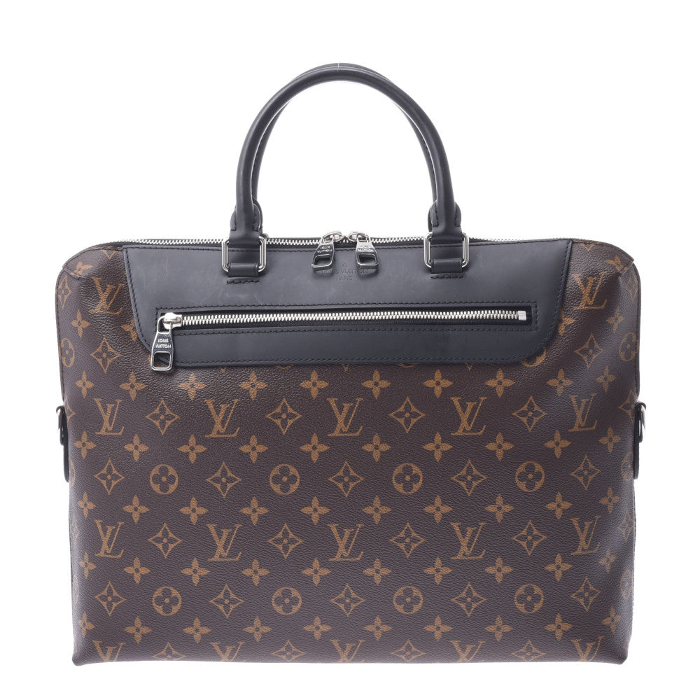 【コストコ お買い得】LOUIS VUITTON ルイヴィトン モノグラム マカサー PDJ NM ブラウン/黒 M54019 メンズ モノグラムマカサー ビジネスバッグ Aランク 中古 _画像1